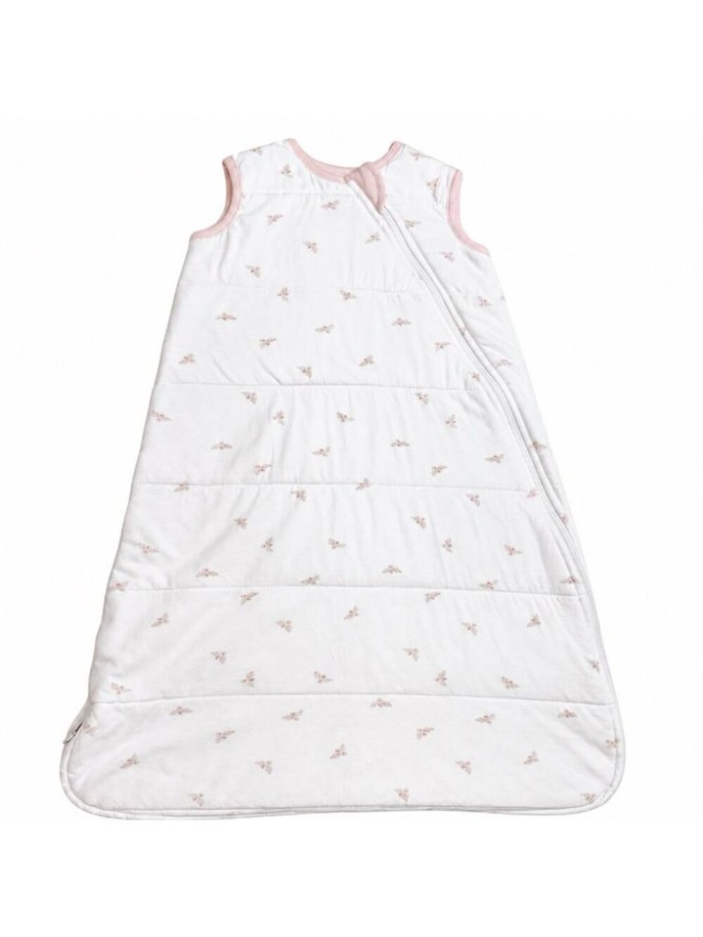 Burt's Bees Beekeeper Quilted Sleep Sack Sz Small 0-6 Mo Pink Bee Print Cotton